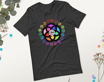 Now and Then - Vintage Retro Rainbow Pavilion Logos -Unisex Shirt Tshirt -Inspired by Disney World & Disneyland - Epcot Center -Sizes to 4XL