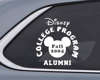 College Program Alumni Disney Inspired Decal - Inspired by the WDWCP program - Custom Vinyl Decal