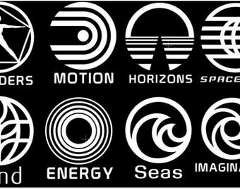 Epcot-Inspired Vintage Logos - Disney-Inspired Custom Vinyl Decal
