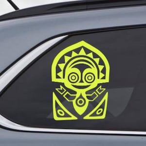 Polynesian Trash Can Tiki God Decal Sticker - 3 Styles Available - Inspired by Disney Polynesian Village Resort Custom Vinyl Decal
