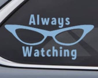 Always Watching Roz Car Decal Sticker - Inspired by Disney Pixar Monsters Inc Custom Vinyl Decal