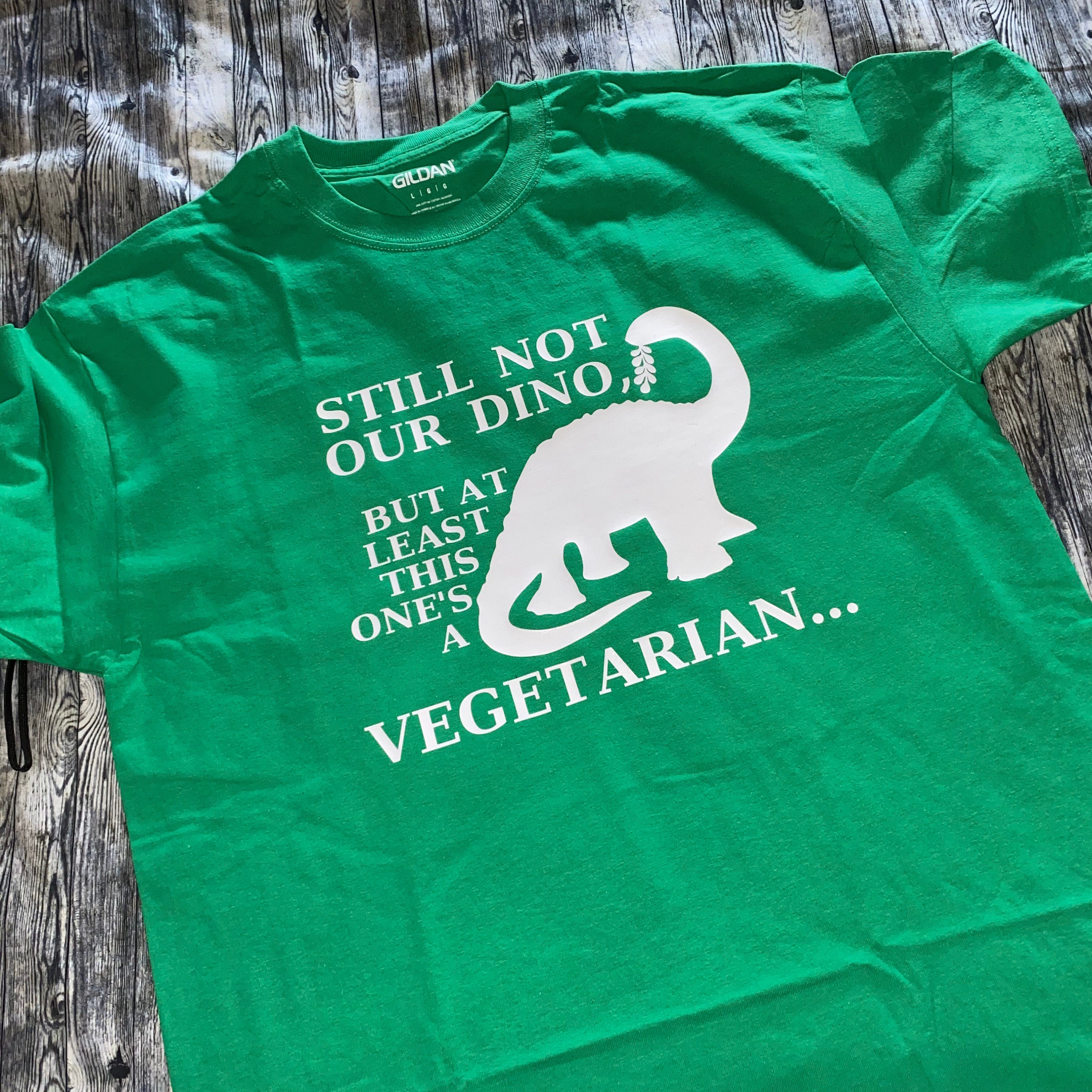 UNISEX Not Our Dino Vegetarian Dinosaur Crew Neck T-shirt - Etsy.de