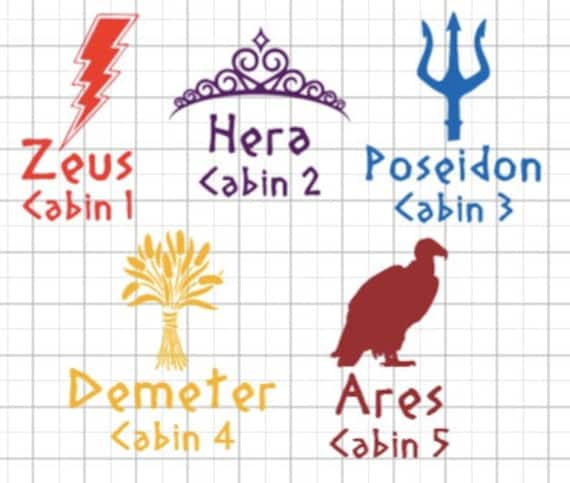 Camp Half-blood Parent Cabin Sticker Set Percy Jackson & the 