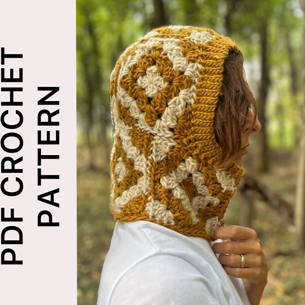 Crochet Diamond Balaclava pattern ENG/ITA |PDF Digital|balaclava pattern crochet grannysquares | grannysquares balaclava | wool balaclava
