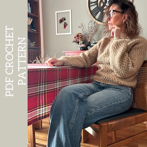 Crochet sweater  Pattern ENG/ITA| Digital Download| crochet sweater pattern|diy crochet| easy crochet |intermediate| tutorial crochet