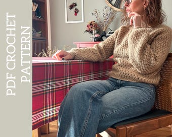 Crochet sweater  Pattern ENG/ITA| Digital Download| crochet sweater pattern|diy crochet| easy crochet |intermediate| tutorial crochet