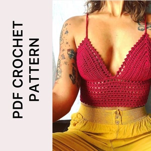 Crochet Top PATTERN / Crochet PDF | Arizona Crop top | Easy to Follow | Cotton Top-Step-by-Step Instructions