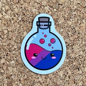 Bisexual Pride Potion Kawaii Sticker - LGBTQ+ Bi Pride