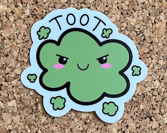 Toot Sticker - Funny Kawaii Fart Sticker