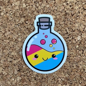 Pansexual Pride Potion Kawaii Sticker - LGBTQ+ Pan Pride