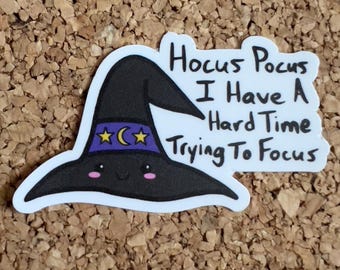 Kawaii Witch Hat Sticker: Hocus Pocus ADHD Halloween Decor
