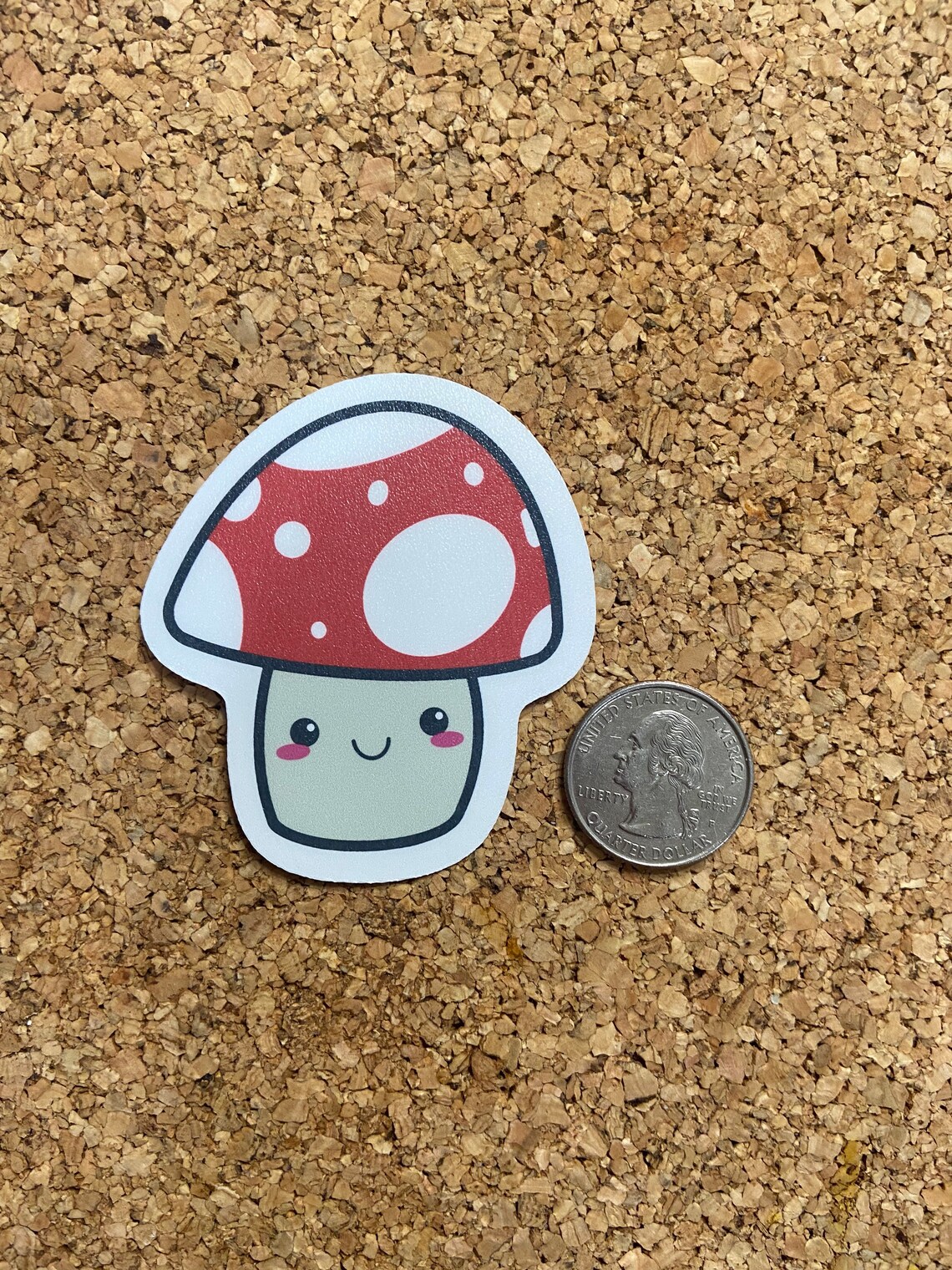 Mushroom Sticker Kawaii Mushroom Sticker Cute Mushroom Etsy