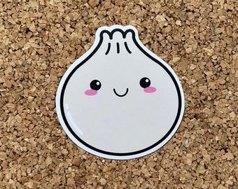 Kawaii Dumpling Sticker - Cute Dim Sum Food Sticker