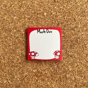 Red mushroom stationery Mush Do’s sticky note pad