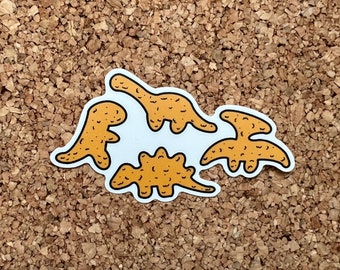 Chicky Nuggies Sticker - Cute Dino Chicken Nuggets Sticker