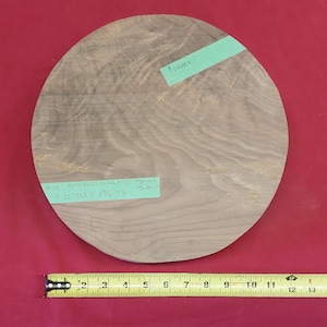 Figured Black Walnut Bowl Blank 12&quot; Dia. X 2 5/8&quot;