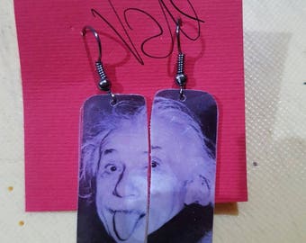 Einstein-print-Ohrringe