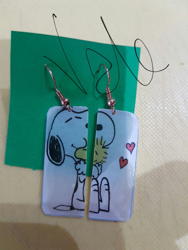 Snoopy Plexiglas Earrings image 1