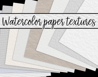Watercolor Paper Textures, Digital Papers, Seamless, Backgrounds, Clipart, Personal and Commercial Use