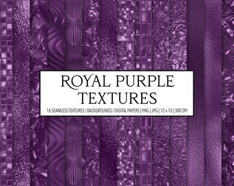Royal Purple Textures, Purple Backgrounds, Metallic Foil, Digital Papers, Sublimation, Scrapbooking, Clipart, Personal and Commercial Use