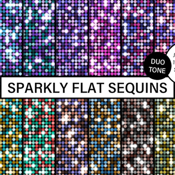 Sparkly Flat Sequins Duo Tone, Digital Papers, Backgrounds, Textures, Scrapbooking, Clipart, Personal and Commercial Use