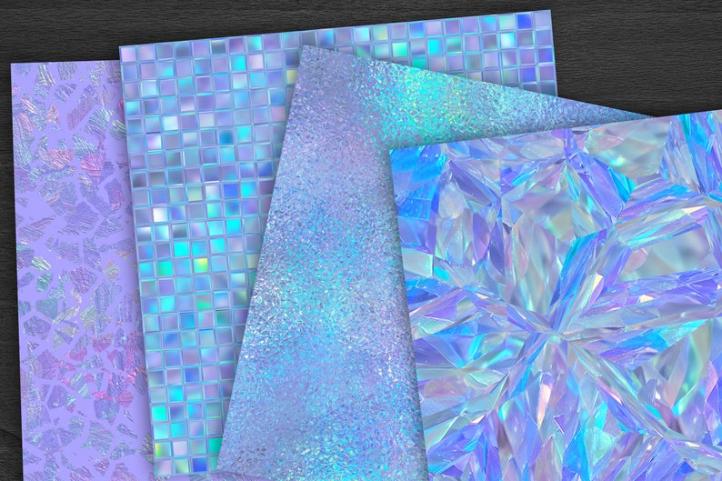 Iridescent Textures, Holographic, Shimmer, Digital Papers, Backgrounds, Sublimation, Scrapbooking, Clipart, Personal and Commercial Use image 2