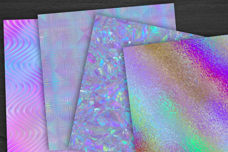 Iridescent Textures, Holographic, Shimmer, Digital Papers, Backgrounds, Sublimation, Scrapbooking, Clipart, Personal and Commercial Use image 3