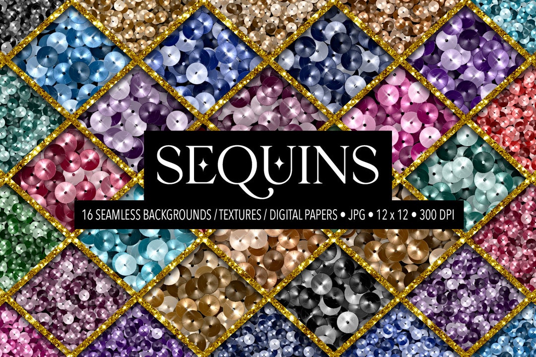 Sequins Backgrounds, Digital Papers, Textures, Scrapbooking, Clipart