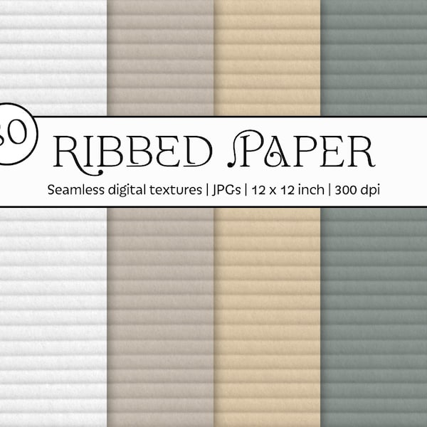 Ribbed Paper Textures, Digital Papers, Seamless, Backgrounds, Clipart, Personal and Commercial Use