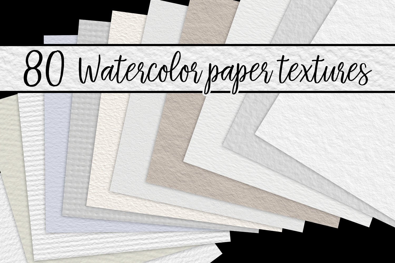 Ripped Watercolor Paper Texture Pack - Design Cuts