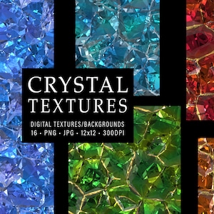 Crystal Textures, Digital Papers, Backgrounds, Scrapbooking, Clipart, Personal and Commercial Use