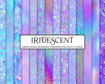 Iridescent Textures, Holographic, Shimmer, Digital Papers, Backgrounds, Sublimation, Scrapbooking, Clipart, Personal and Commercial Use