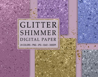 Glitter Shimmer Digital Paper, Glam Digital Paper, Glitzy Digital Paper, Backgrounds, Clipart, Personal and Commercial Use