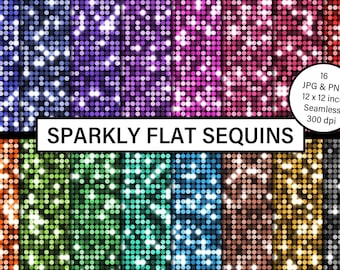 Sparkly Flat Sequins, Digital Papers, Backgrounds, Textures, Scrapbooking, Clipart, Personal and Commercial Use