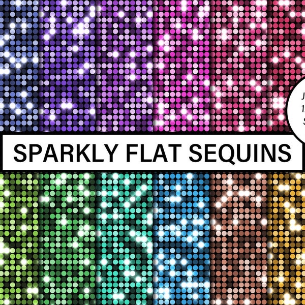Sparkly Flat Sequins, Digital Papers, Backgrounds, Textures, Scrapbooking, Clipart, Personal and Commercial Use