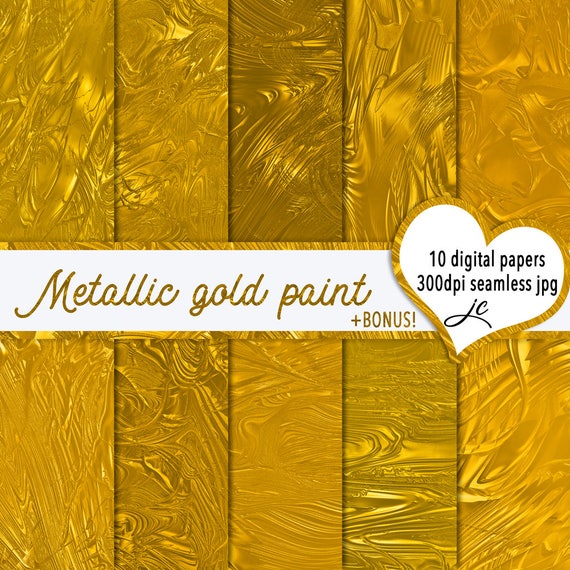 Metallic gold paint