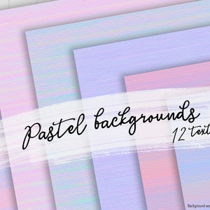 Pastel Background Textures: Seamless Digital Paper Set (JPG + Photoshop)