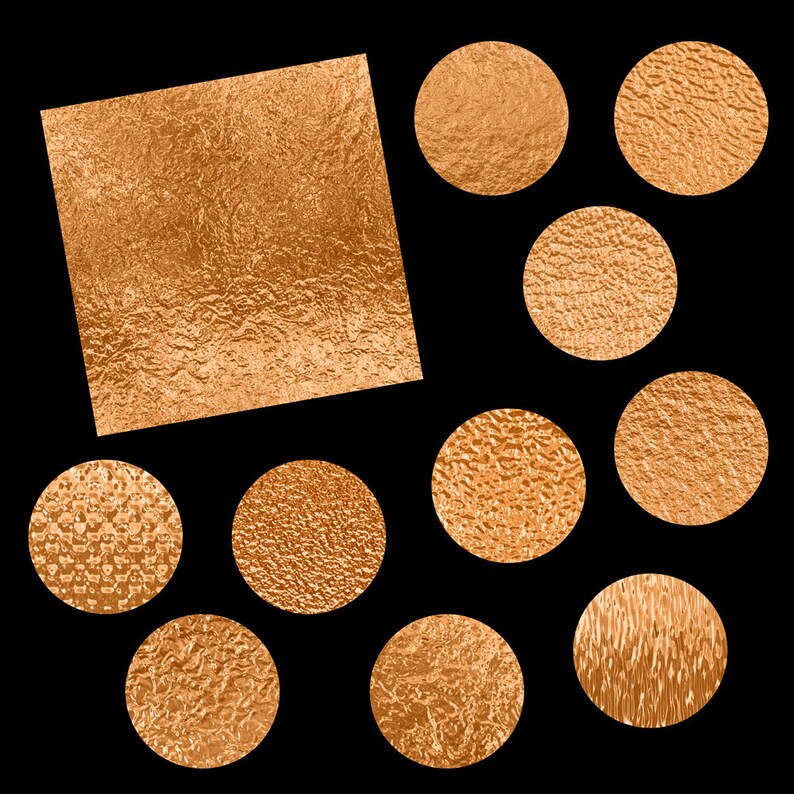 Copper Foils Mix Digital Papers BONUS Pattern Files Etsy