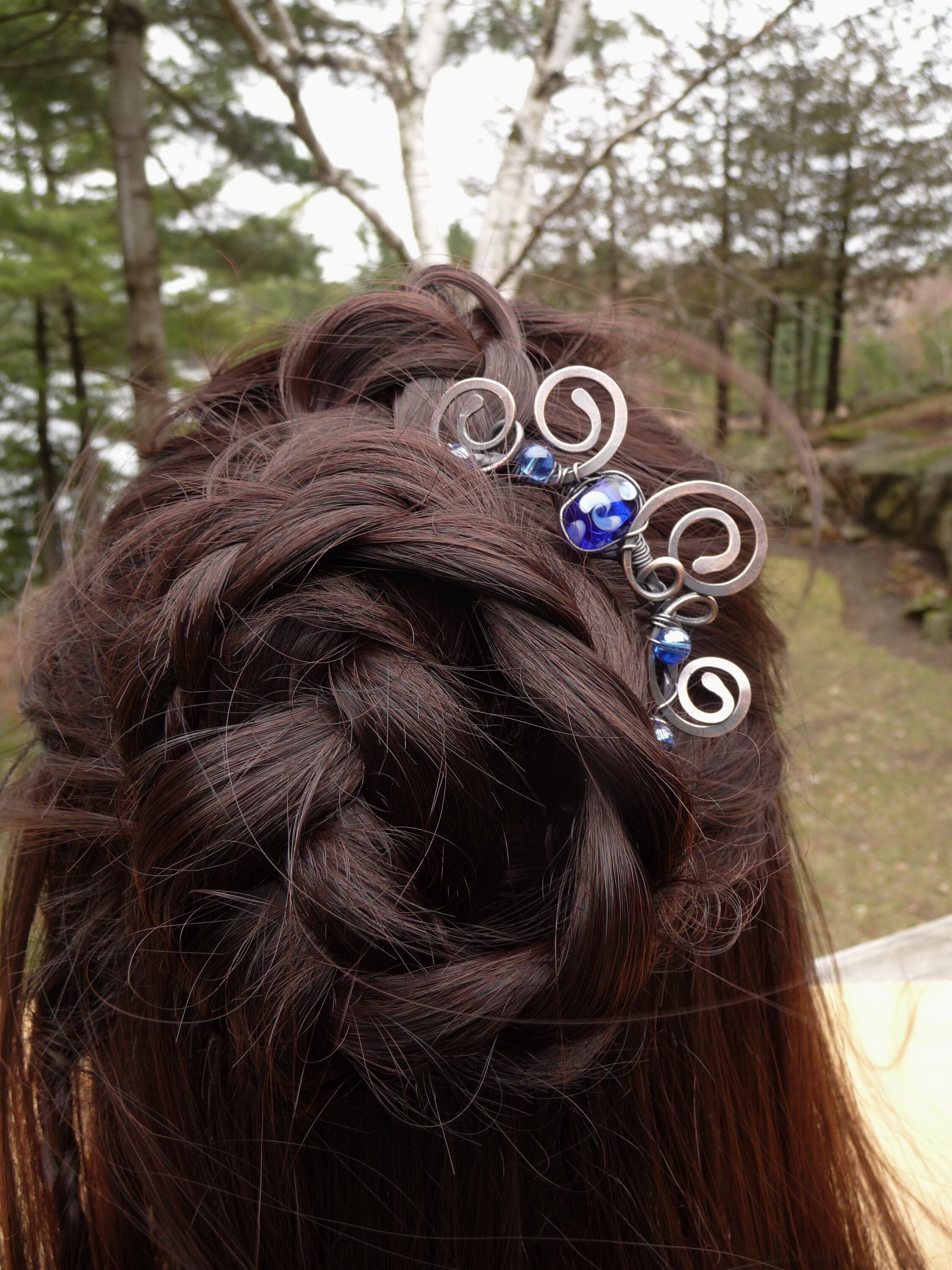 Fancy Bun Pin Fork Slide French Twist Hair Comb Decorative Etsy