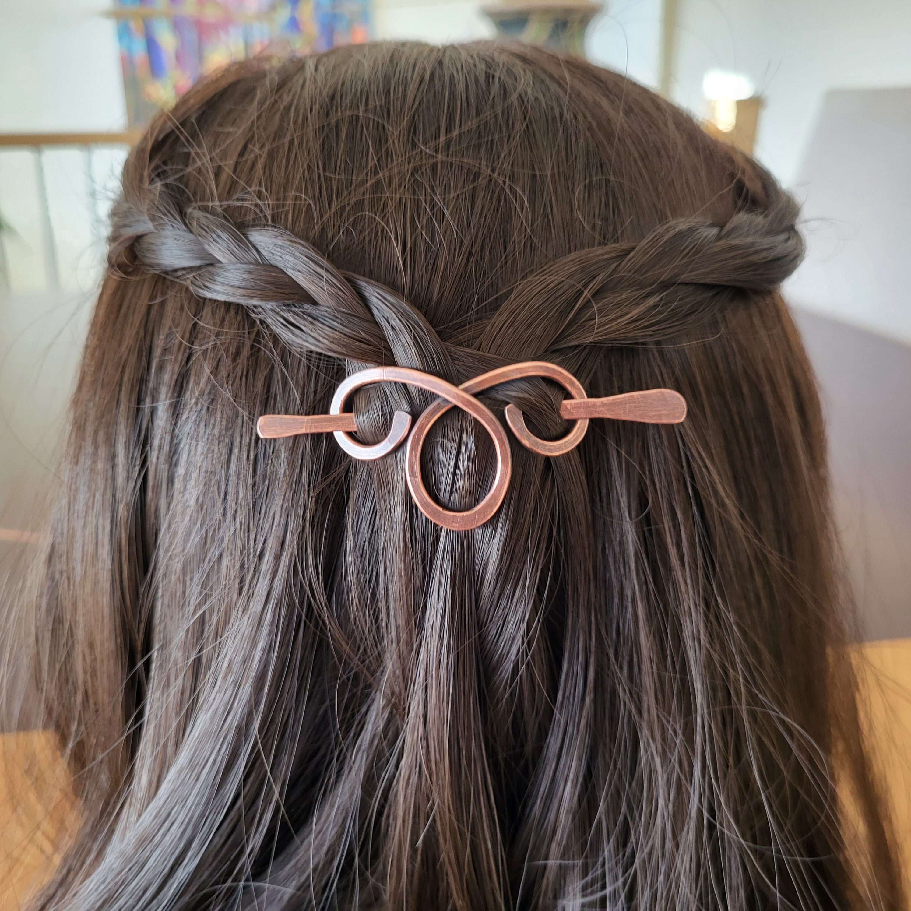 Hand Forged Tiny Copper Hair Barrette, Minimalist Hair Pin - Etsy
