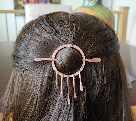 MAO×SYKIA Atoll Hair Barrette Small 1.5 Inch Hair Barrette, Hair Clip, Handcrafted Forged
