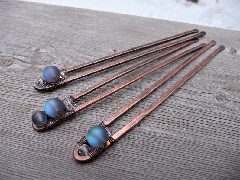 Set of 3 hair forks 4 inch hair pins women's long hair Etsy