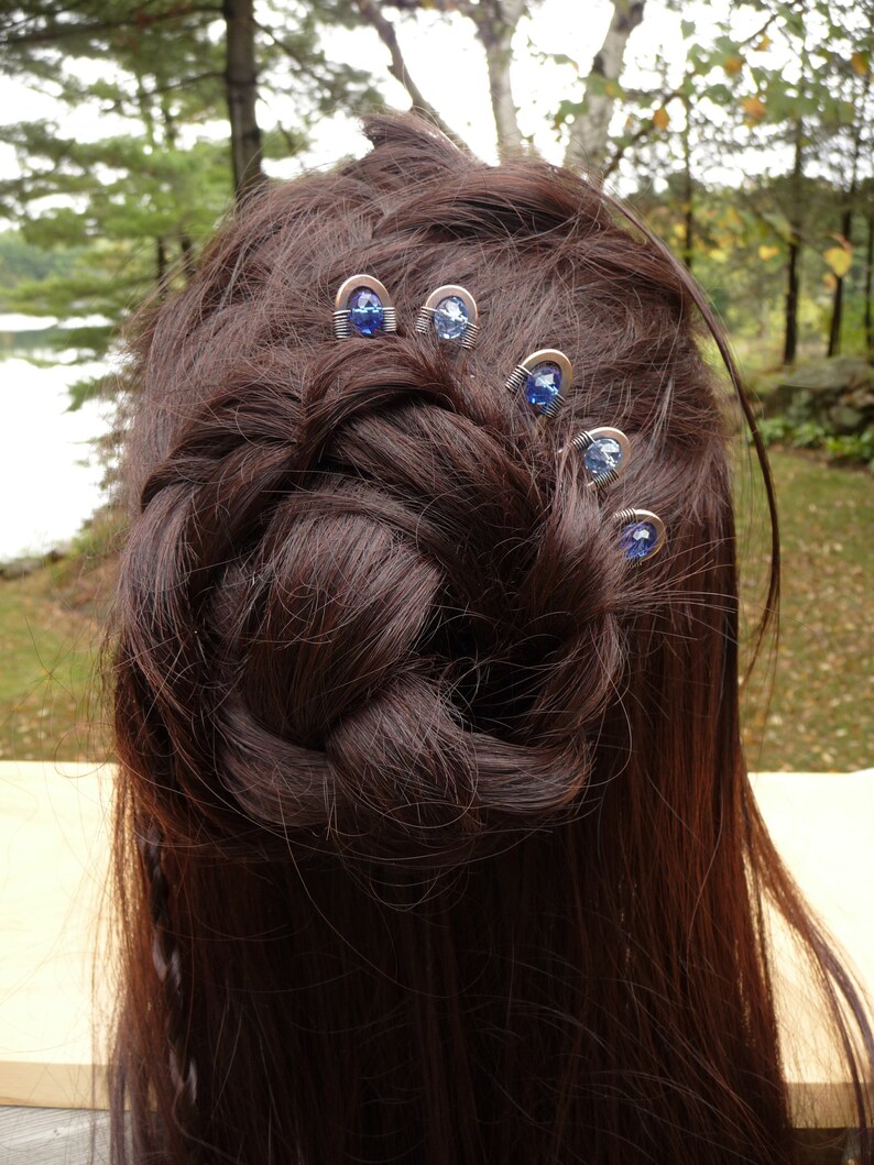 Metal hair pins set of 5 bun holder for long thick or thin Etsy