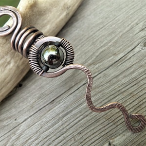 dreadlock bead, wire wrapped loc cuff, beard beads, metal dread sleeve, viking hair accessories, dreadloc holder, braid beads, dread lock