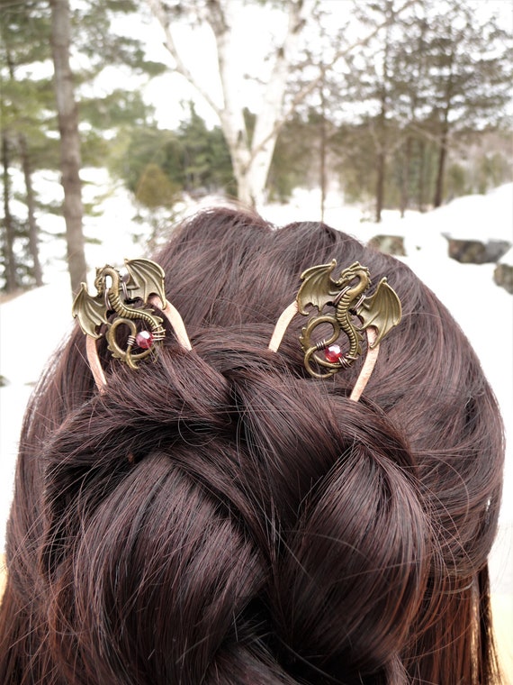 Viking Celtic Hair Clip Hairpins Viking Hair Accessories Dragon Hair  Barrettes Long Hair Pin Hair Sticks Irish Hair Decor For Lo