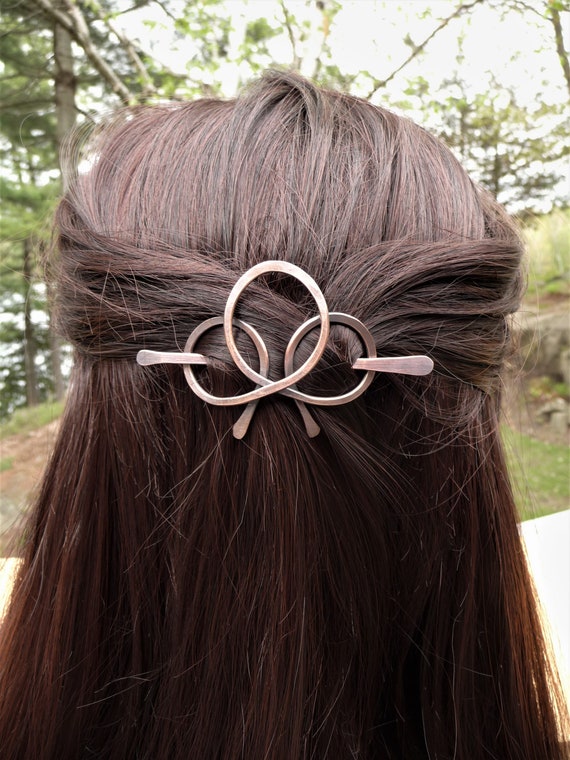Small Celtic Hair Clip With Stick Easy To Wear Simple Etsy