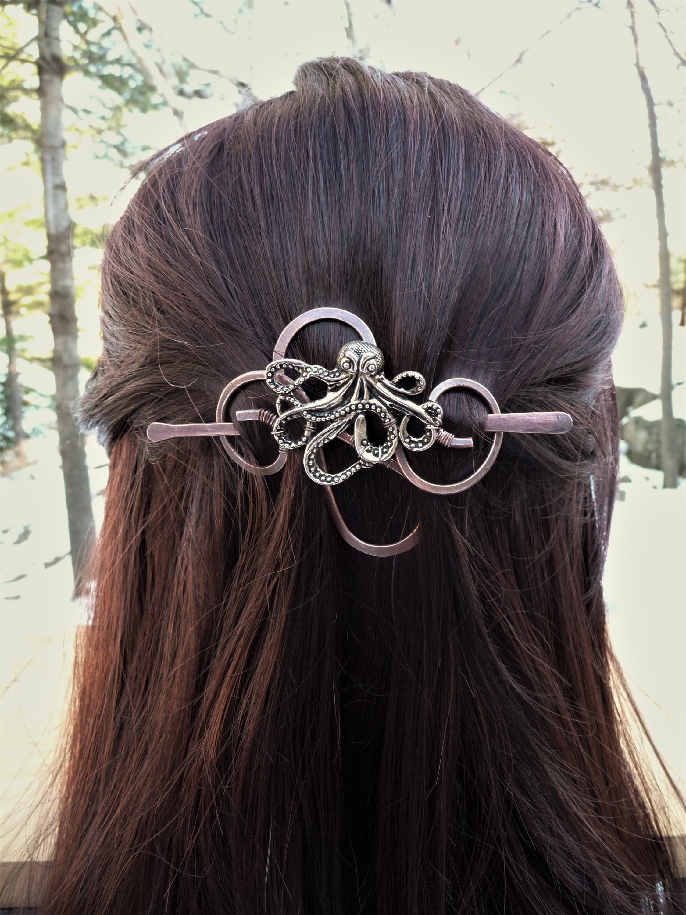 Octopus Hair Clip Barrette With Stick Hair Accessories for - Etsy Octopus Hair Clip Barrette With Stick Hair Accessories for - Etsy