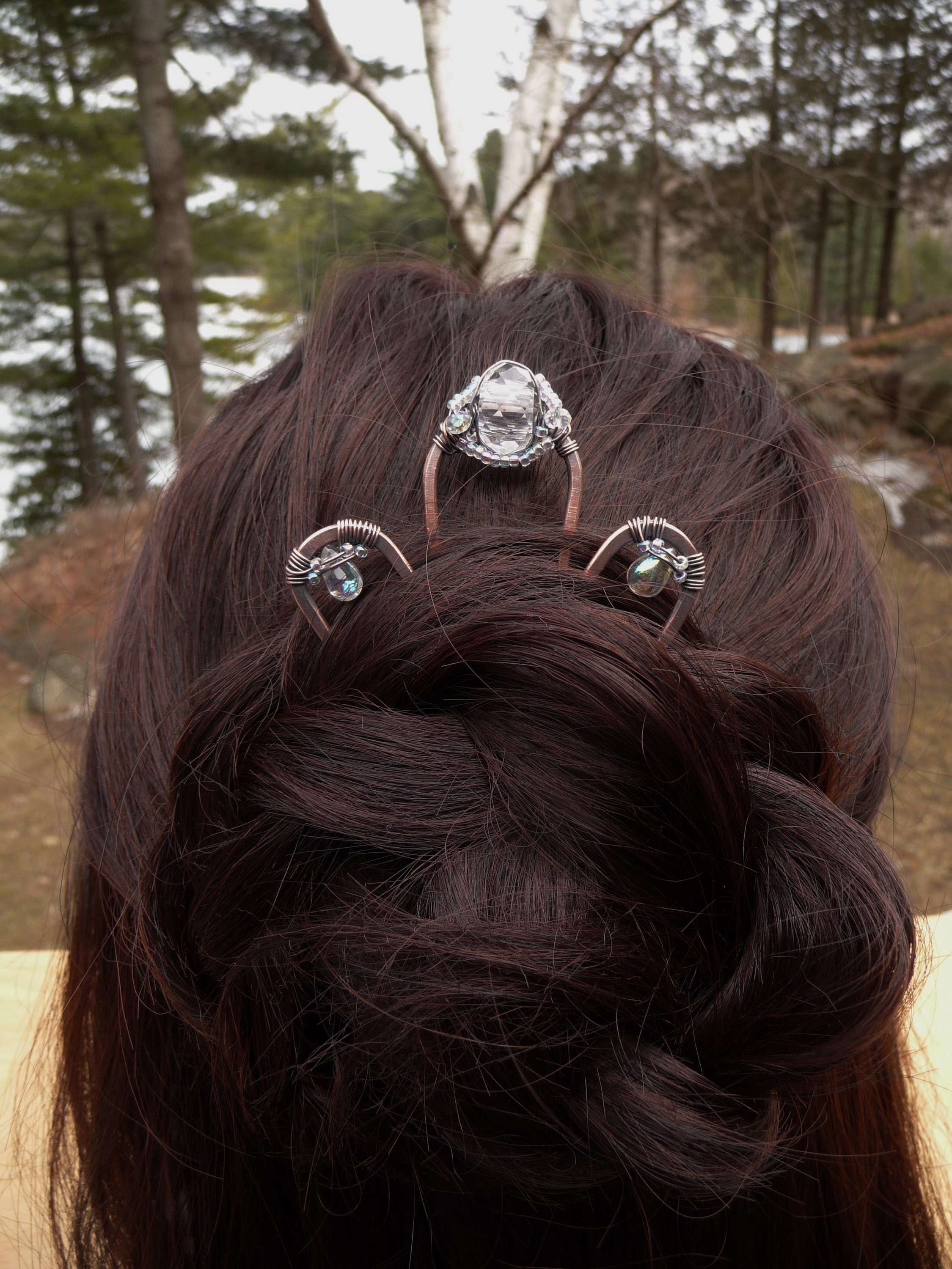 Hair Bun Accessory 3 Pieces U Shape Hair Pin Large Hair Etsy