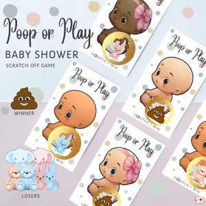 Jeu de grattage ou jeu de grattage pour baby shower, pour un régal de couches !