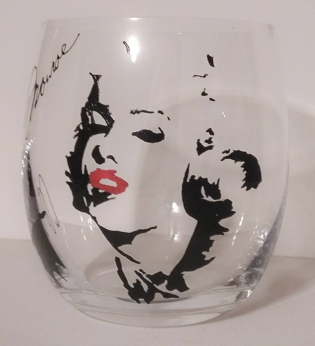 Marilyn Monroe Hand Painted Wine Glass - Etsy